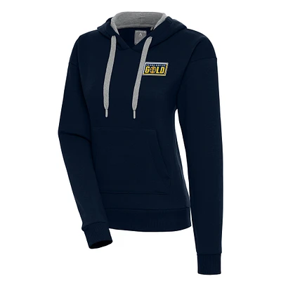 Women's Antigua Navy Grand Rapids Gold Victory Pullover Hoodie
