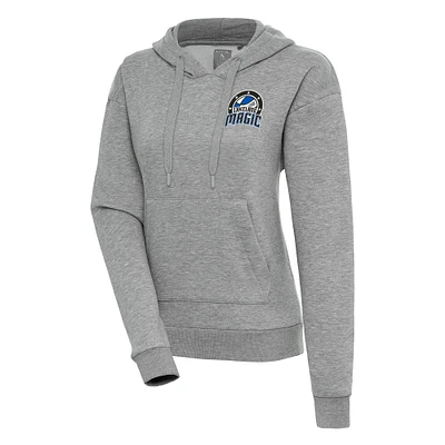 Women's Antigua Heather Gray Lakeland Magic Victory Pullover Hoodie