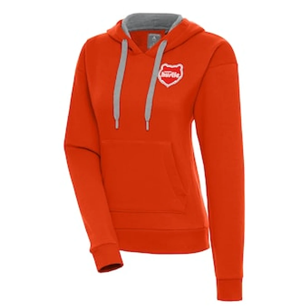 Women's Antigua Orange Memphis Hustle Victory Pullover Hoodie