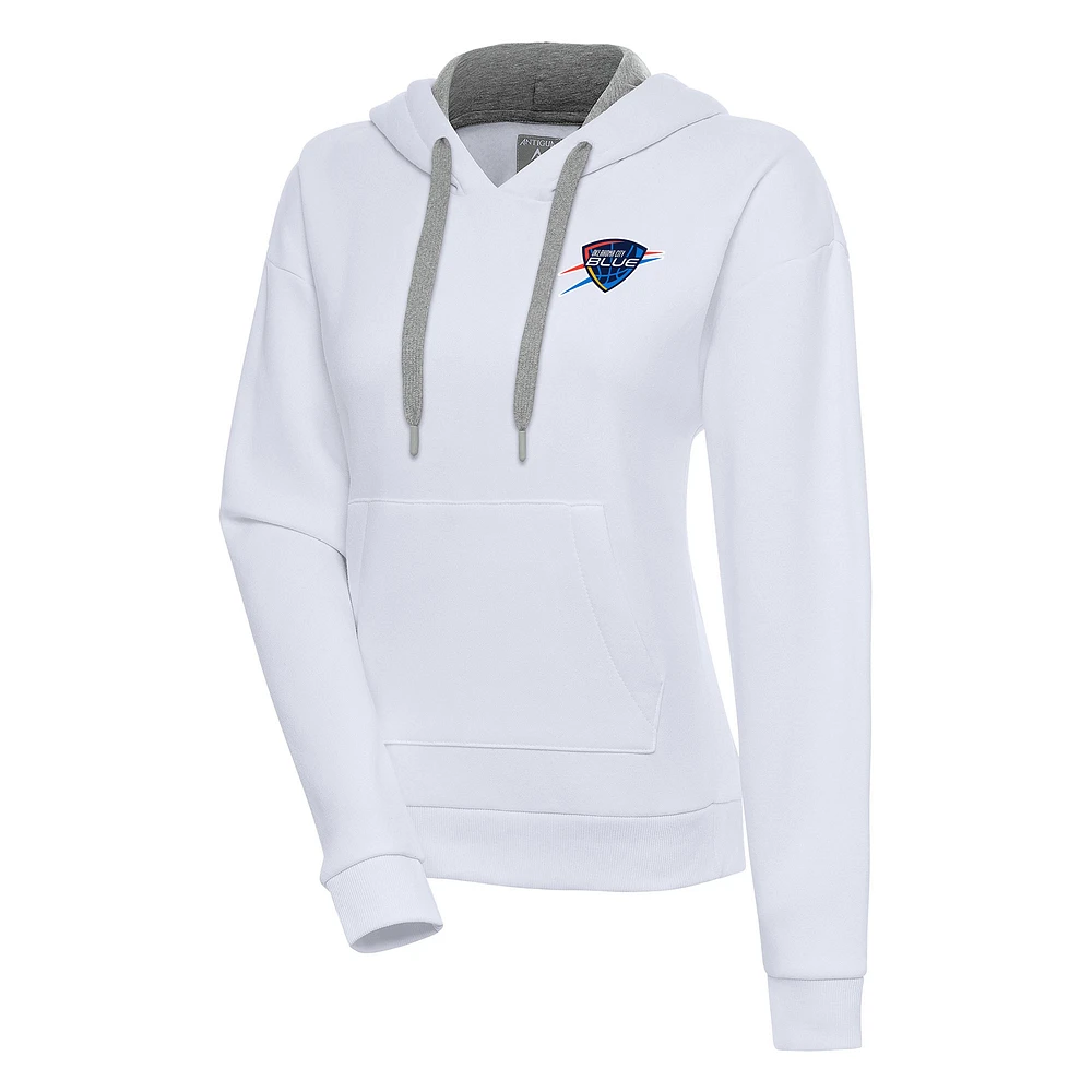 Women's Antigua Oklahoma City Blue Victory Pullover Hoodie