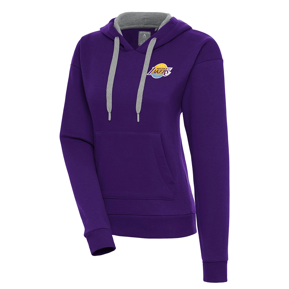 Women's Antigua Purple South Bay Lakers Victory Pullover Hoodie
