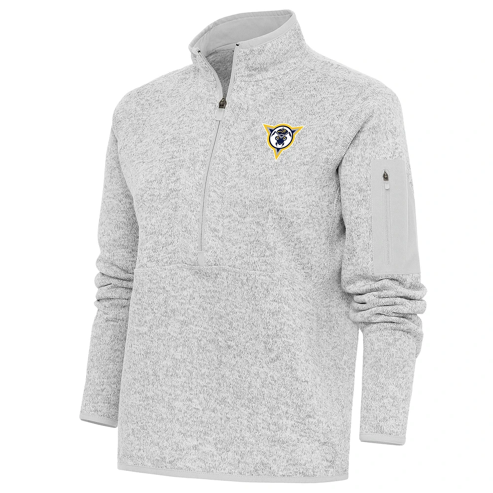 Women's Antigua Heather Fort Wayne Mad Ants Fortune Half-Zip Pullover Jacket