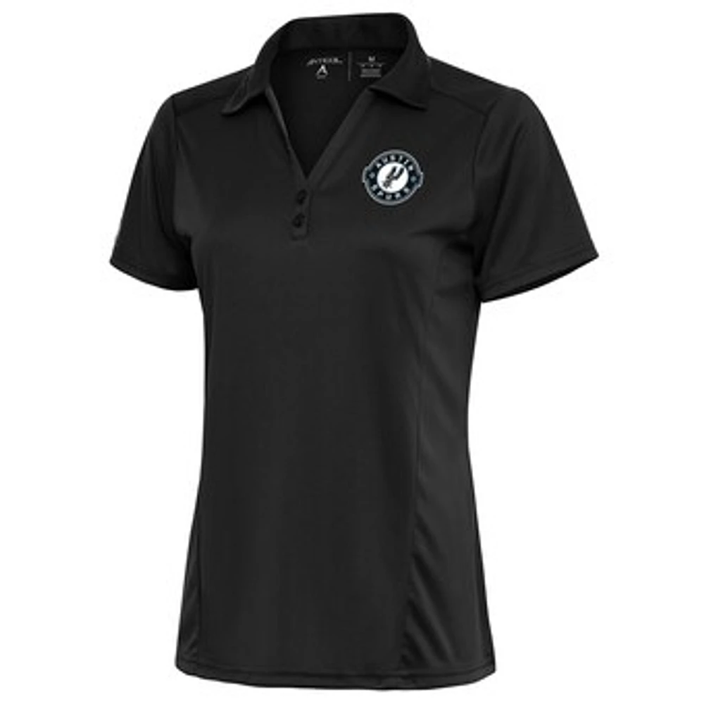 Women's Antigua Charcoal Austin Spurs Tribute Polo