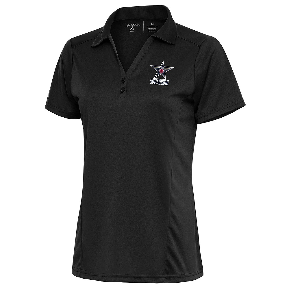 Women's Antigua Charcoal Birmingham Squadron Tribute Polo