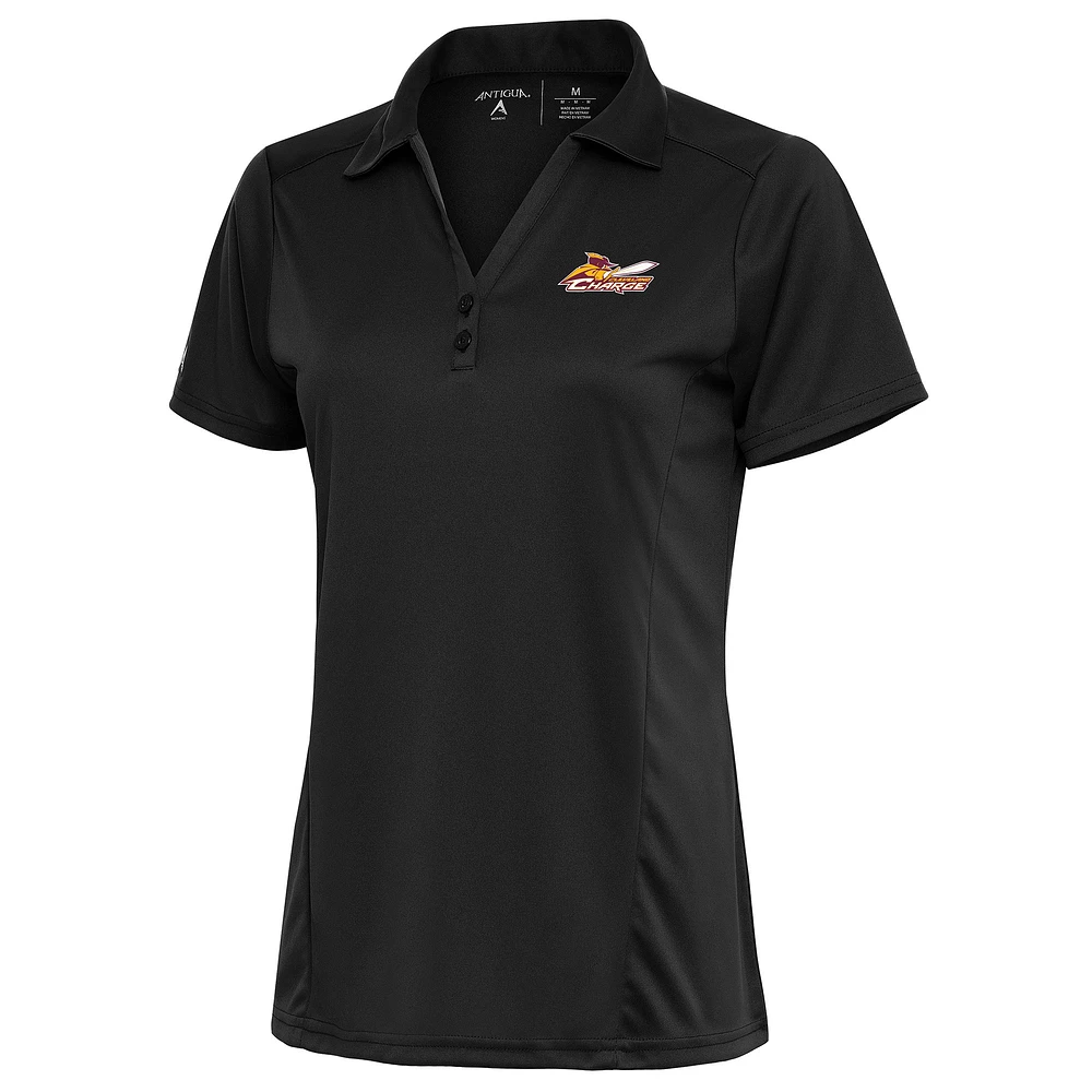 Women's Antigua Charcoal Cleveland Charge Tribute Polo