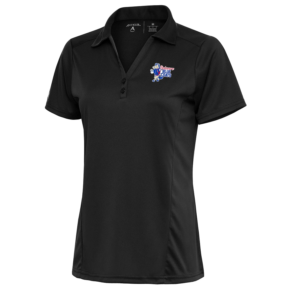 Women's Antigua Charcoal Delaware Blue Coats Tribute Polo