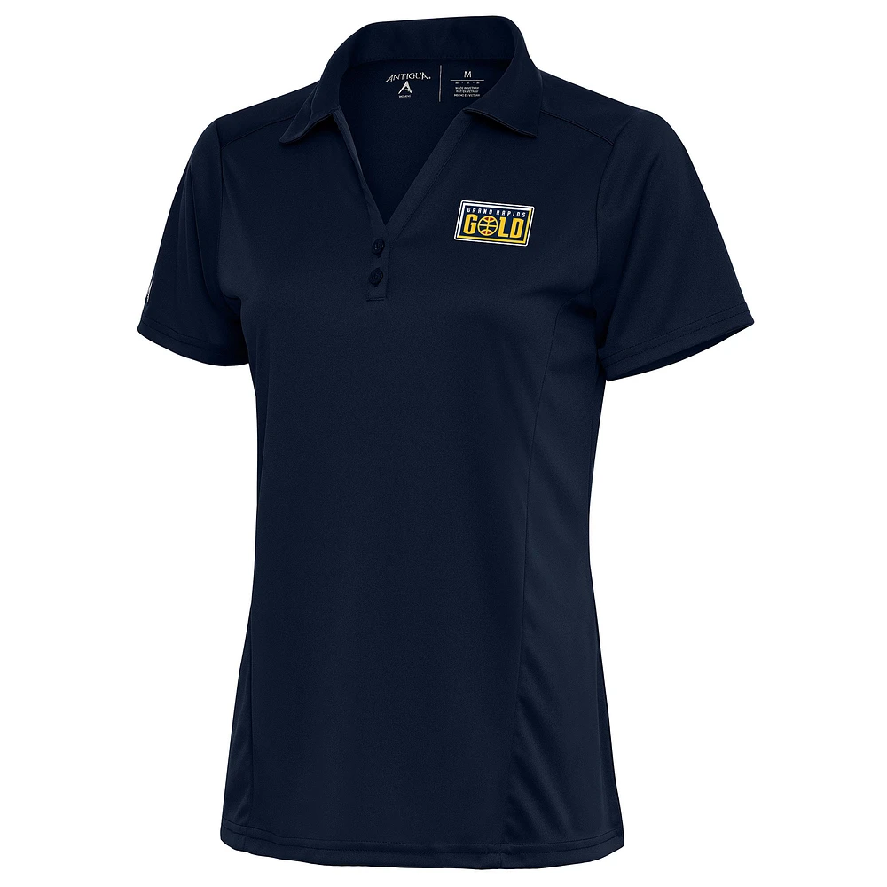 Women's Antigua Navy Grand Rapids Gold Tribute Polo