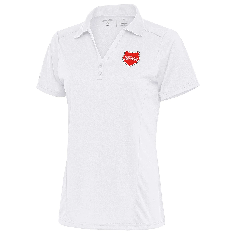 Women's Antigua White Memphis Hustle Tribute Polo
