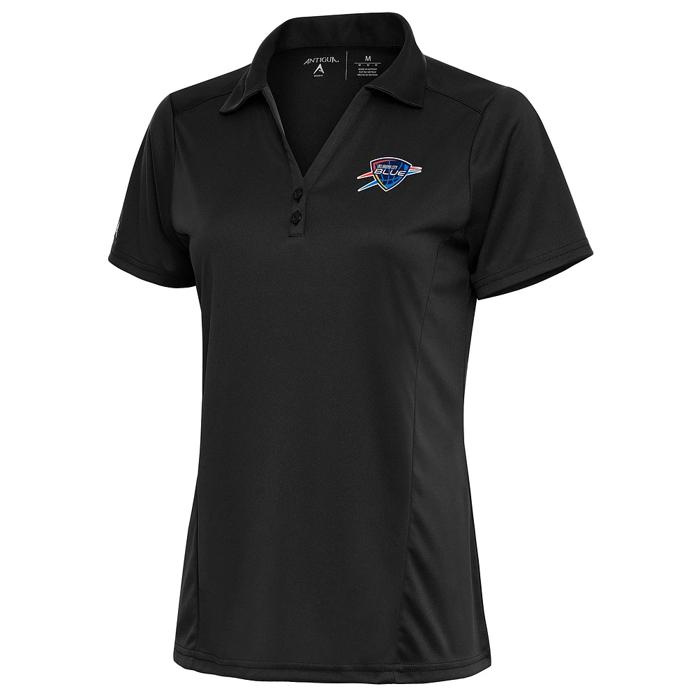 Women's Antigua Charcoal Oklahoma City Blue Tribute Polo