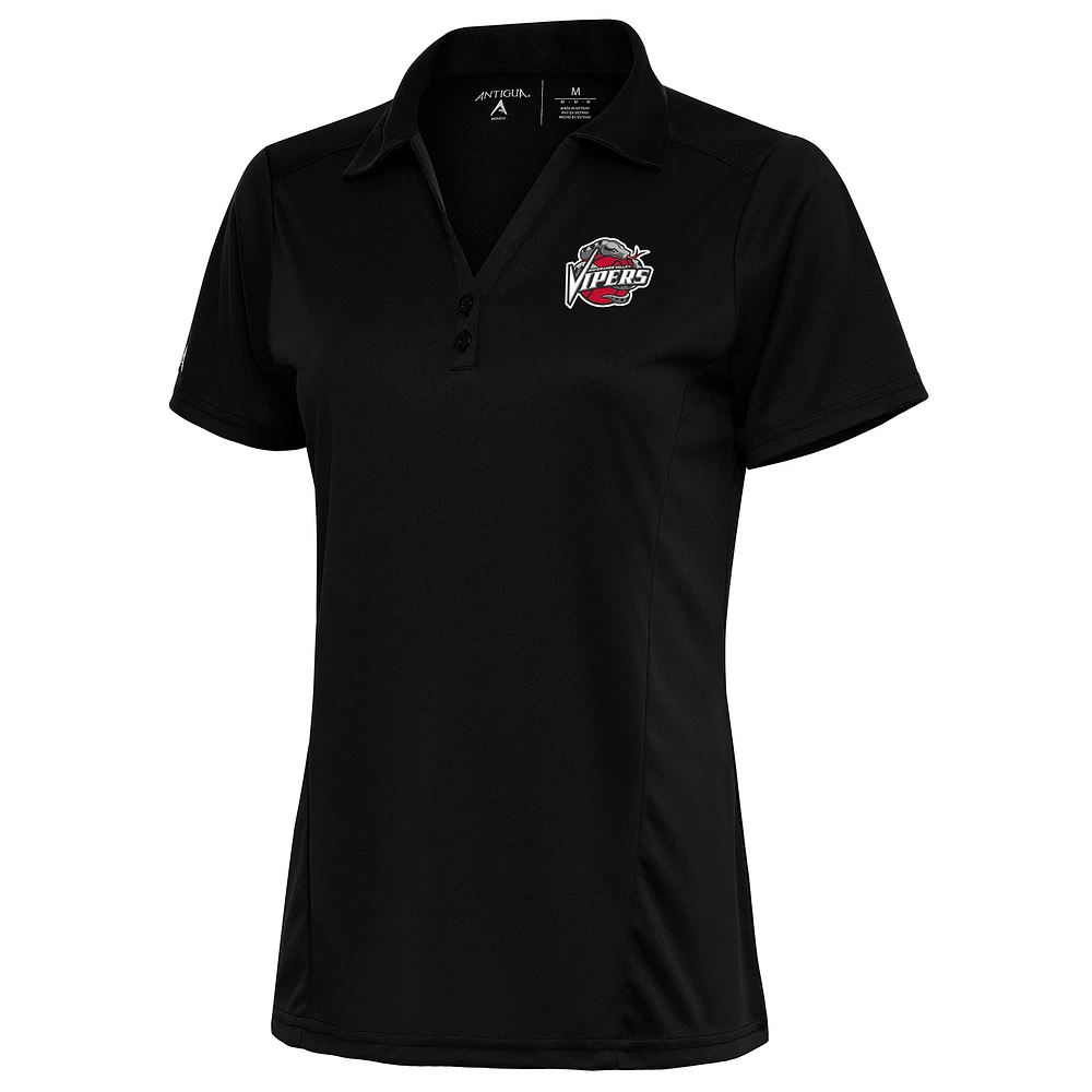 Women's Antigua Black Rio Grande Valley Vipers Tribute Polo