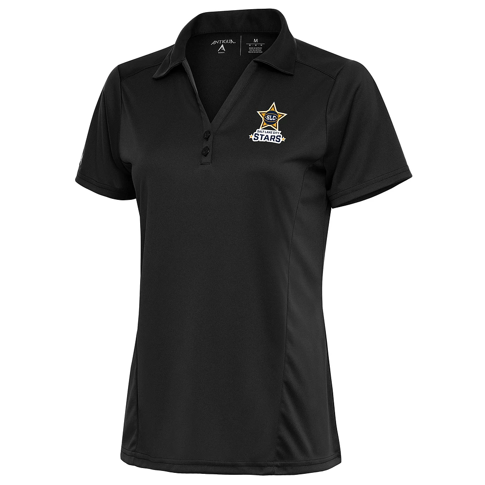 Women's Antigua Charcoal Salt Lake City Stars Tribute Polo