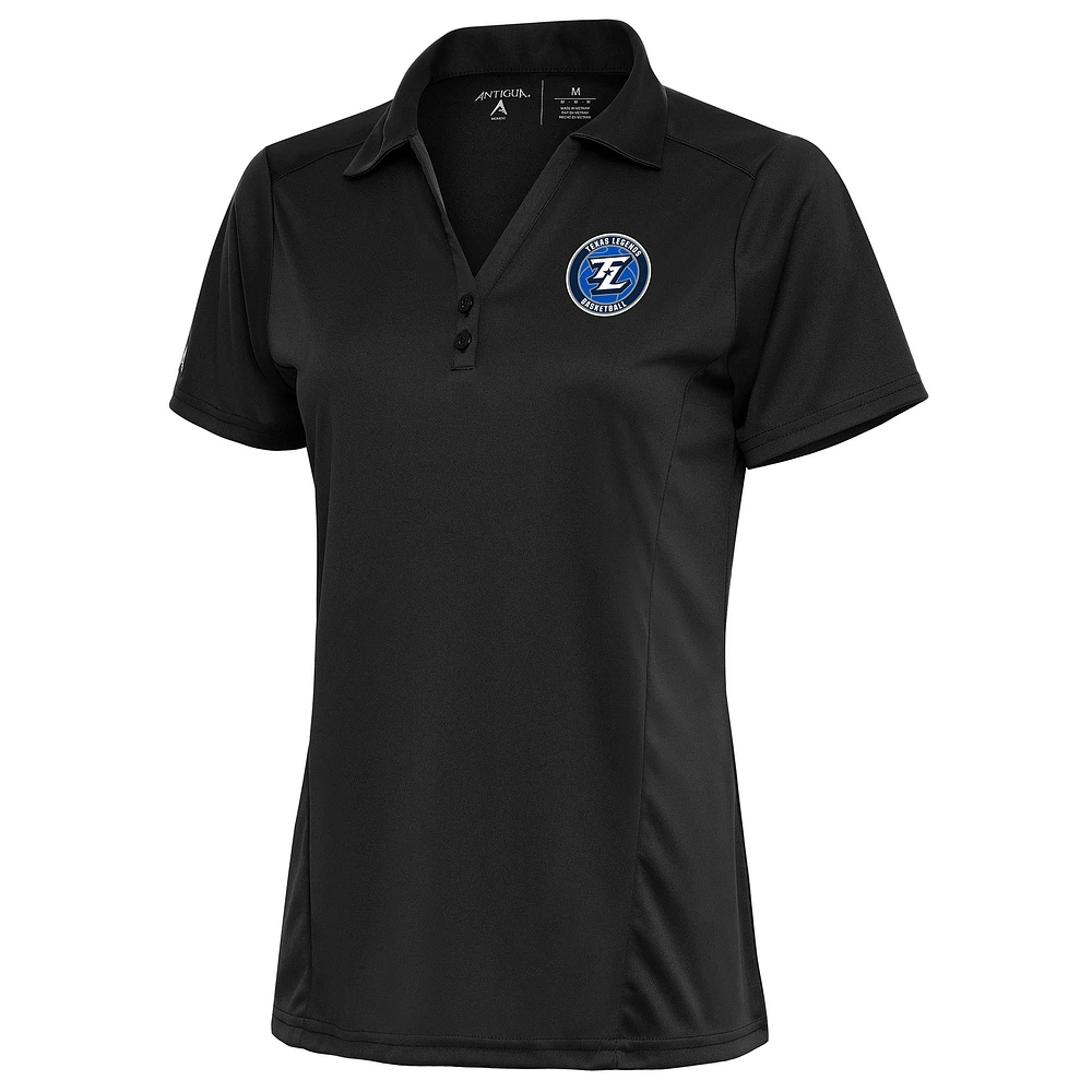 Women's Antigua Charcoal Texas Legends Tribute Polo