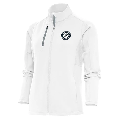 Women's Antigua White Austin Spurs Generation Full-Zip Jacket