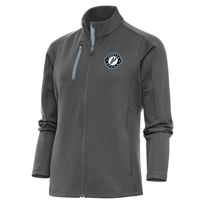 Women's Antigua Charcoal Austin Spurs Generation Full-Zip Jacket