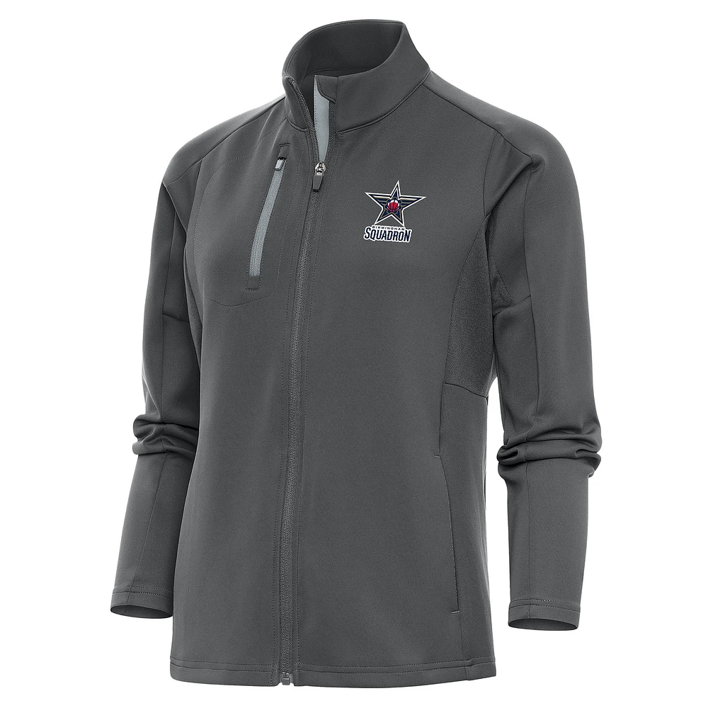 Women's Antigua Charcoal Birmingham Squadron Generation Full-Zip Jacket