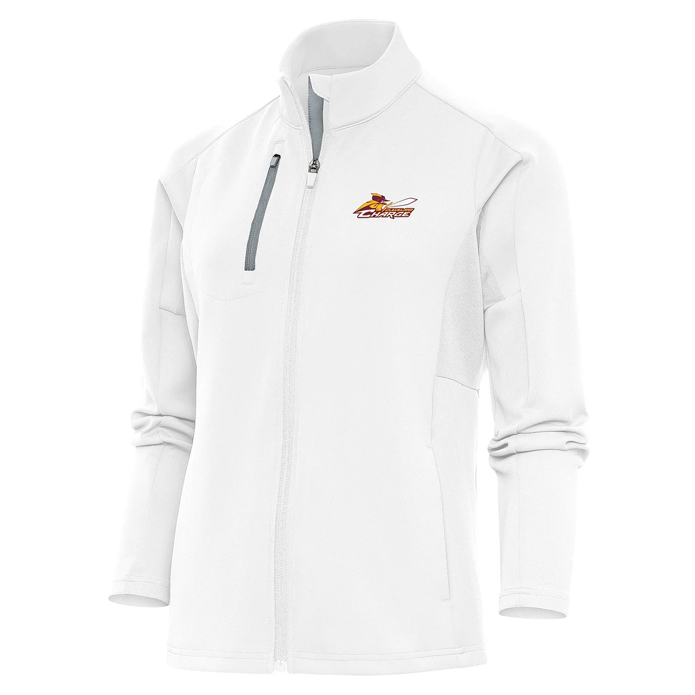 Women's Antigua White Cleveland Charge Generation Full-Zip Jacket