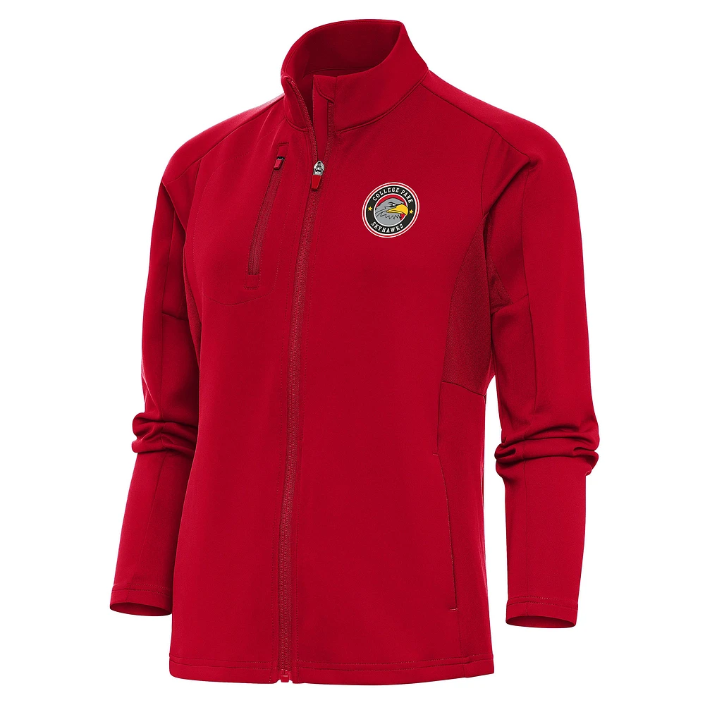 Women's Antigua Red College Park Skyhawks Generation Full-Zip Jacket
