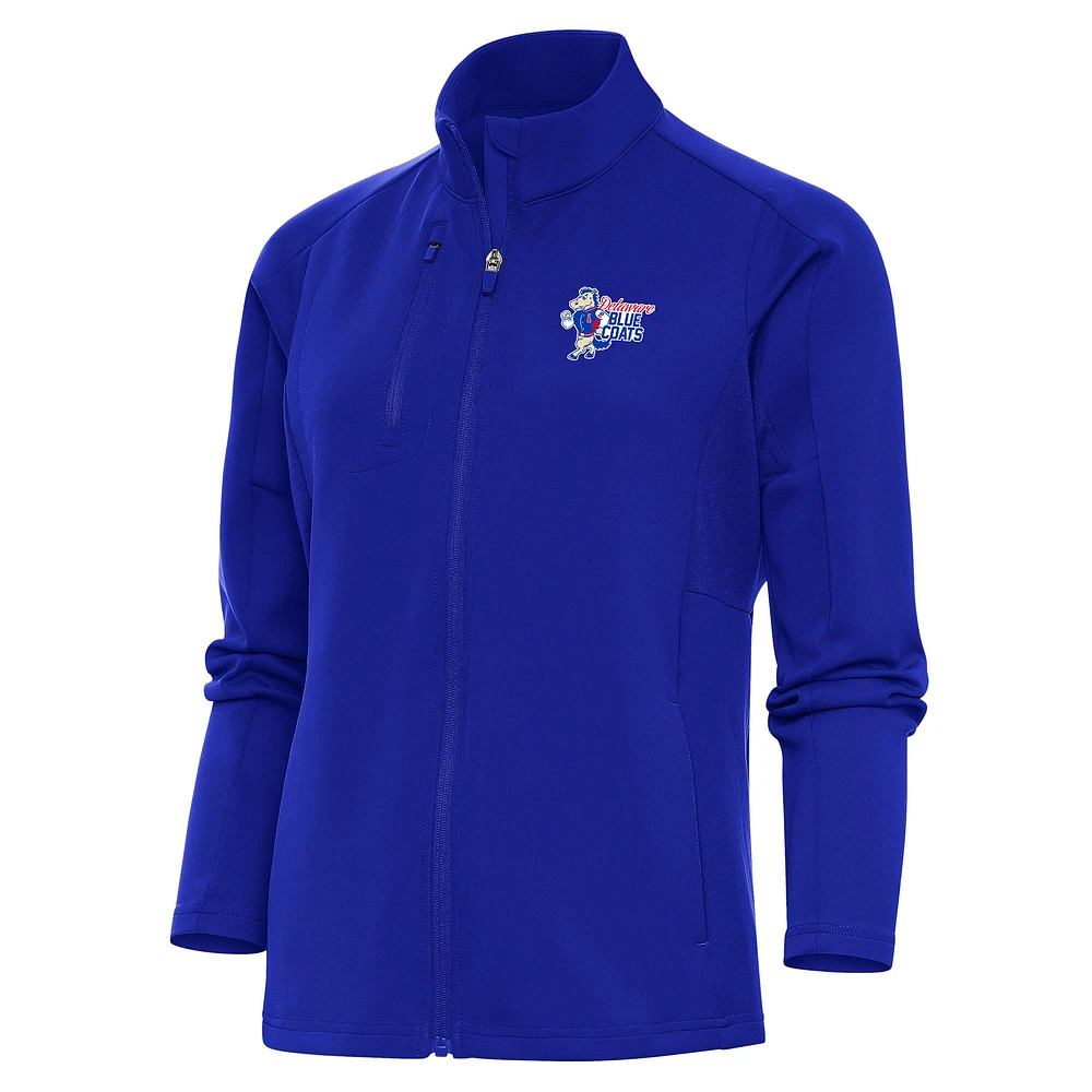 Women's Antigua Blue Delaware Coats Generation Full-Zip Jacket