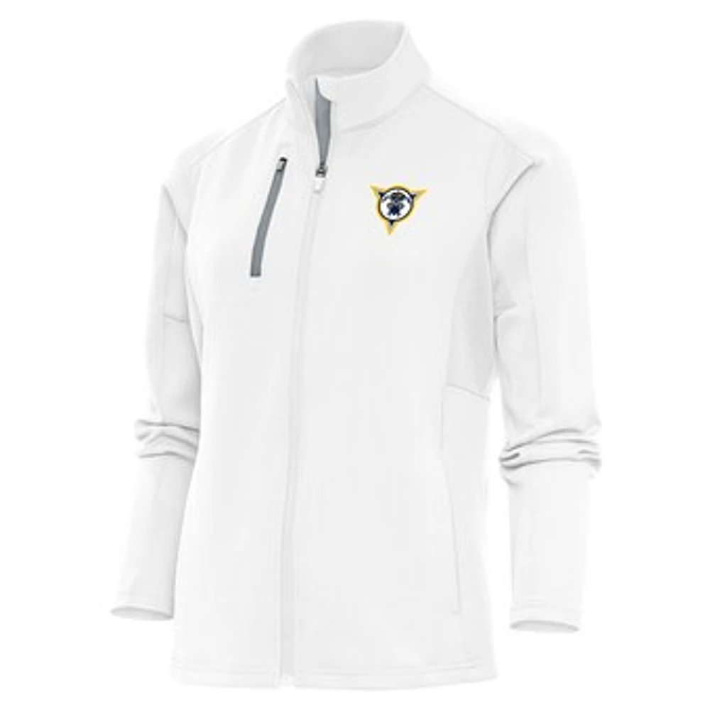 Women's Antigua White Fort Wayne Mad Ants Generation Full-Zip Jacket