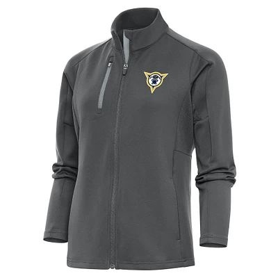 Women's Antigua Charcoal Fort Wayne Mad Ants Generation Full-Zip Jacket