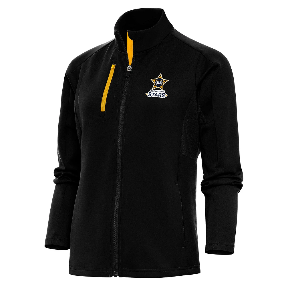 Women's Antigua Black Salt Lake City Stars Generation Full-Zip Jacket