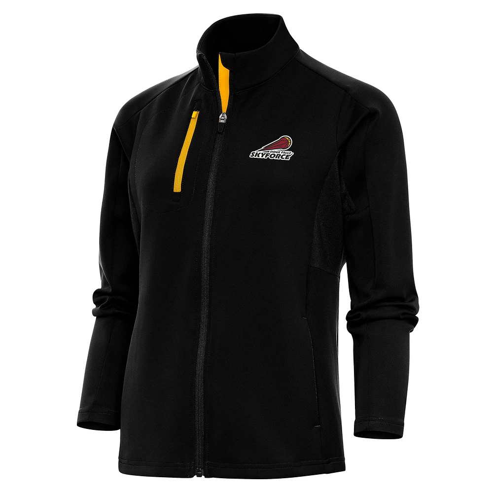 Women's Antigua Black Sioux Falls Skyforce Generation Full-Zip Jacket
