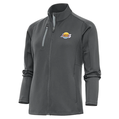 Women's Antigua Charcoal South Bay Lakers Generation Full-Zip Jacket