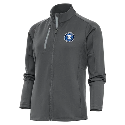 Women's Antigua Charcoal Texas Legends Generation Full-Zip Jacket