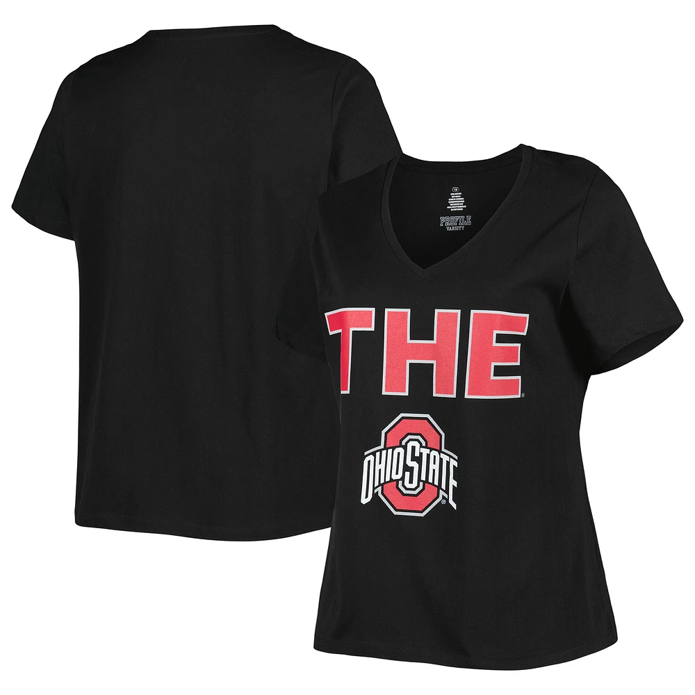 Women's Black Ohio State Buckeyes Plus Size T-Shirt