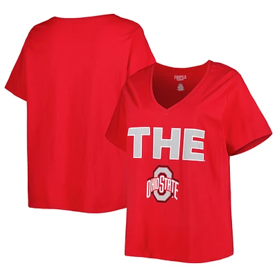 Women's Scarlet Ohio State Buckeyes Plus Size T-Shirt