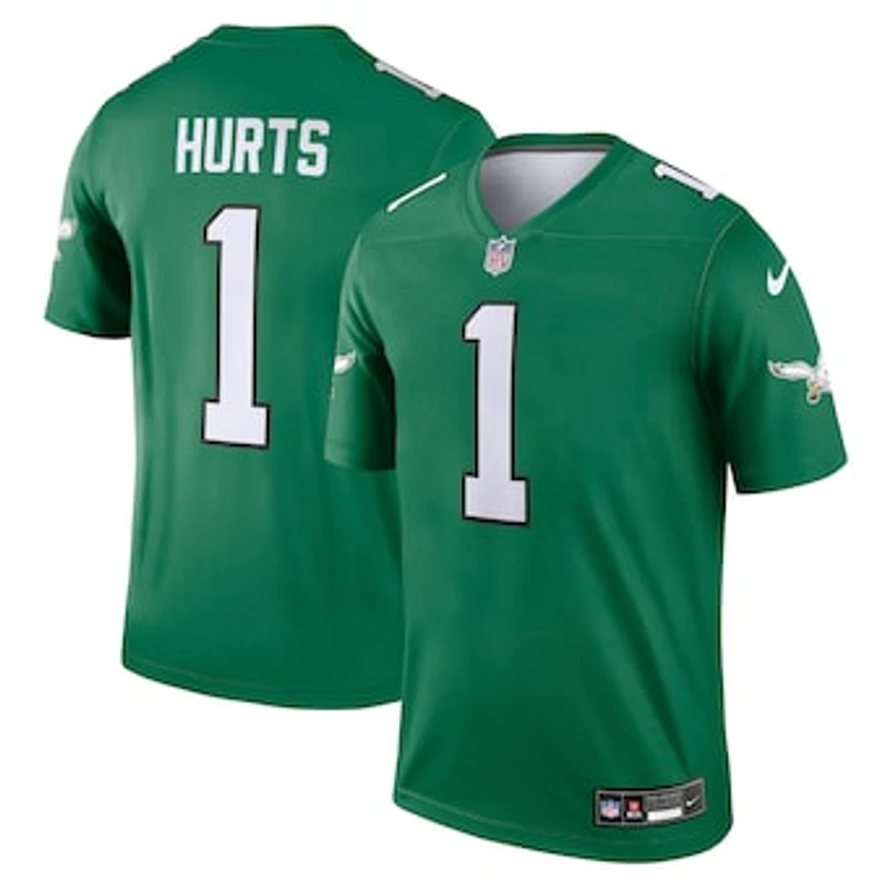 Men's Nike Jalen Hurts Kelly Green Philadelphia Eagles Legend Player Performance Top