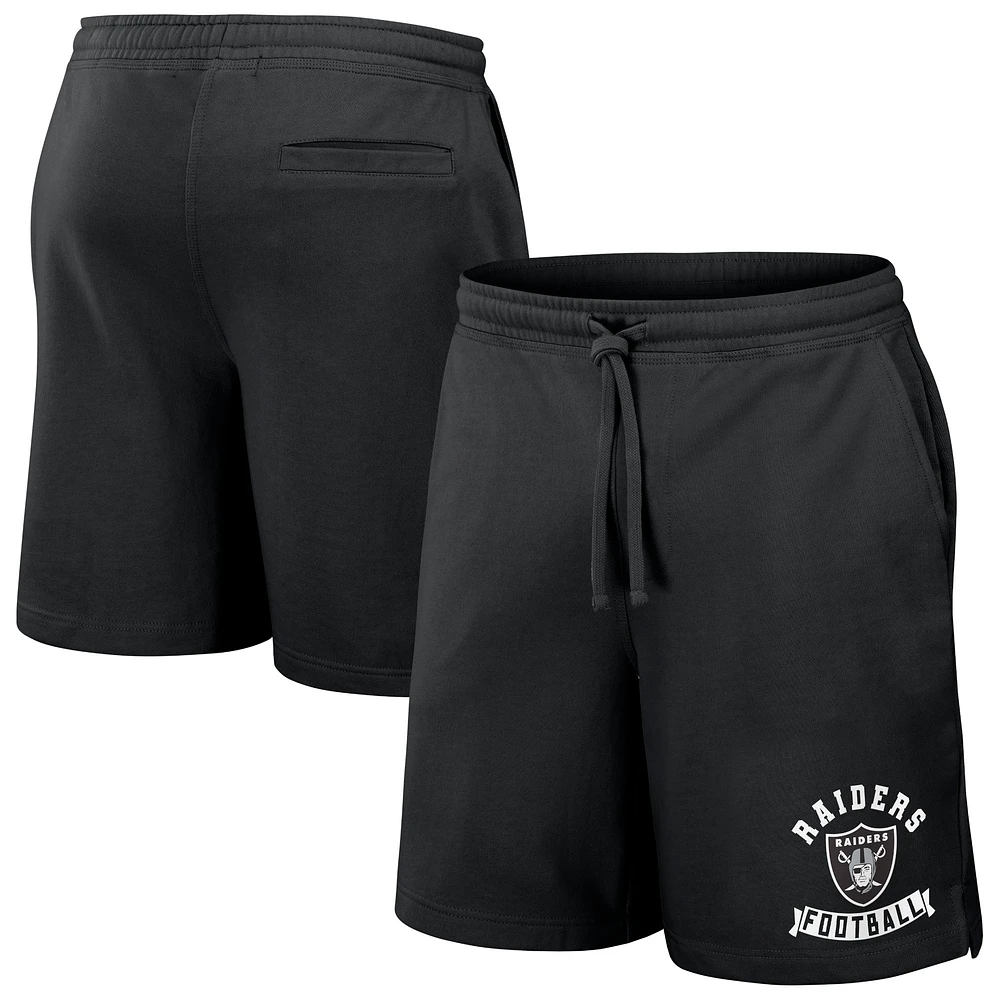 Men's NFL x Darius Rucker Collection by Fanatics Black Las Vegas Raiders Washed Shorts