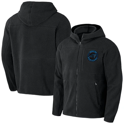 Men's NFL x Darius Rucker Collection by Fanatics Black Carolina Panthers Sherpa Full-Zip Hoodie