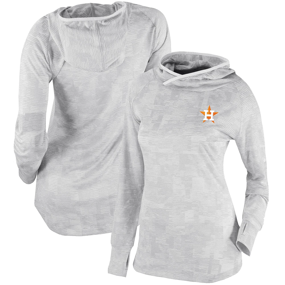 Women's Columbia White Houston Astros Omni-Wick Sunday Ball Pullover Hoodie