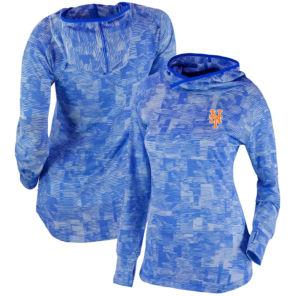 Women's Columbia Royal New York Mets Omni-Wick Sunday Ball Pullover Hoodie