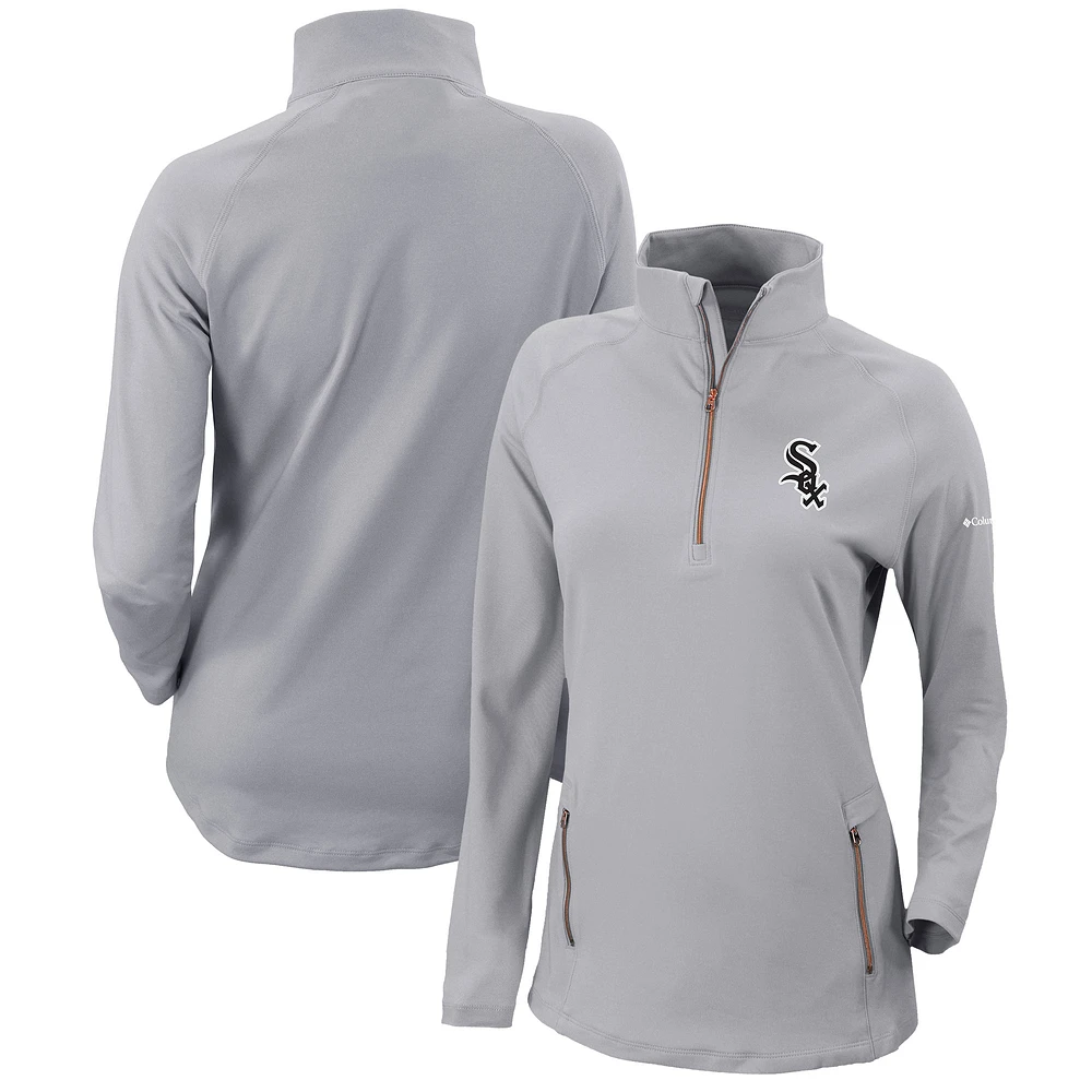Women's Columbia Chicago White Sox Omni-Wick Outward Nine Quarter-Zip Pullover Top
