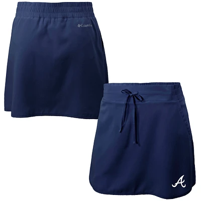 Women's Columbia Navy Atlanta Braves Omni-Wick Lakewood Pines Skort