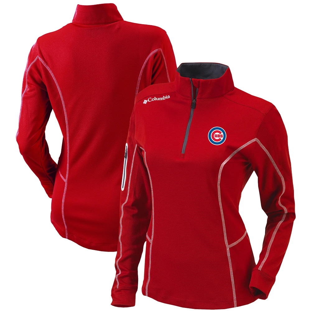 Women's Columbia Chicago Cubs Omni-Wick Shotgun Quarter-Zip Pullover Top