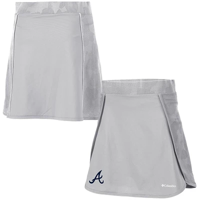 Women's Columbia Gray Atlanta Braves Up Next Skort