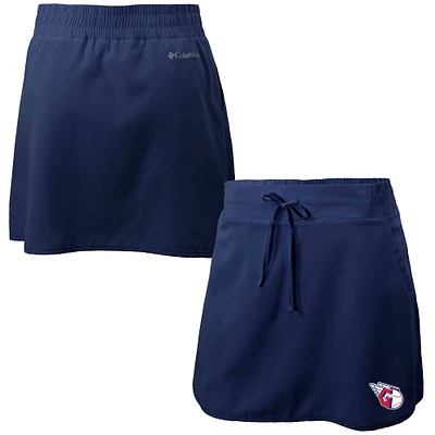 Women's Columbia Navy Cleveland Guardians Omni-Wick Lakewood Pines Skort