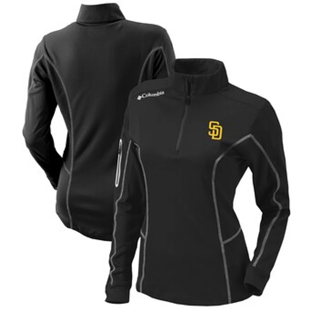Women's Columbia San Diego Padres Omni-Wick Shotgun Quarter-Zip Pullover Top