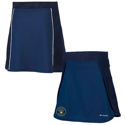 Women's Columbia Navy Milwaukee Brewers Up Next Skort