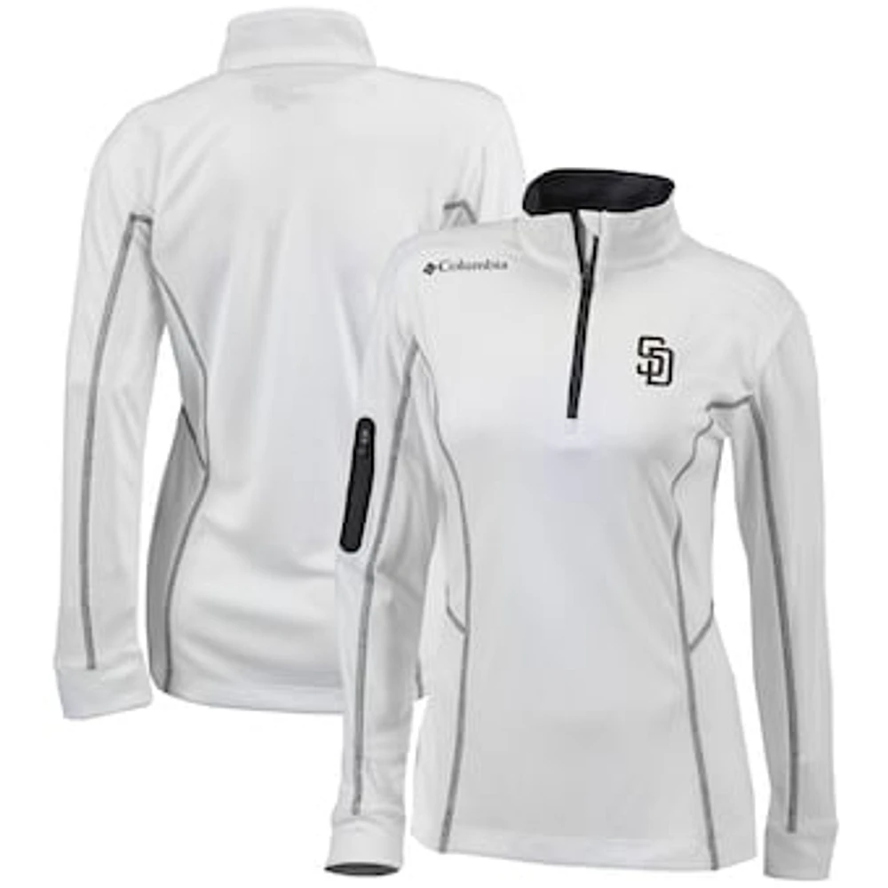Women's Columbia San Diego Padres Omni-Wick Shotgun Quarter-Zip Pullover Top