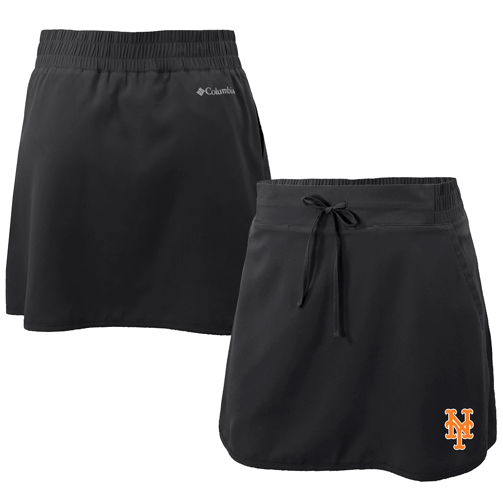 Women's Columbia Black New York Mets Omni-Wick Lakewood Pines Skort