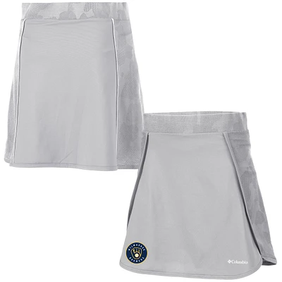 Women's Columbia Gray Milwaukee Brewers Up Next Skort