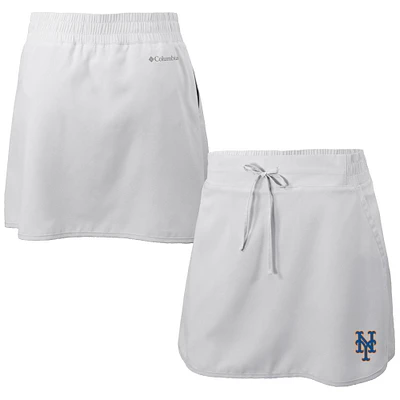 Women's Columbia White New York Mets Omni-Wick Lakewood Pines Skort