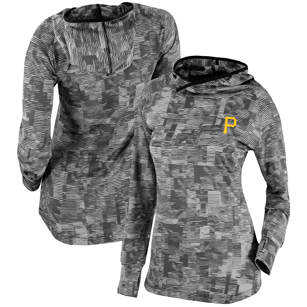 Women's Columbia Black Pittsburgh Pirates Omni-Wick Sunday Ball Pullover Hoodie
