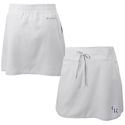 Women's Columbia White Colorado Rockies Omni-Wick Lakewood Pines Skort