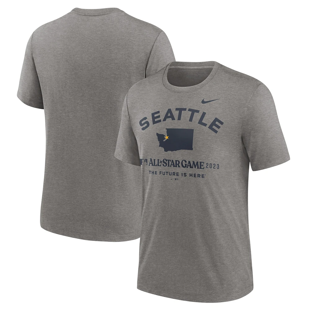 Men's Nike Heather Gray 2023 MLB All-Star Game Tri-Blend T-Shirt