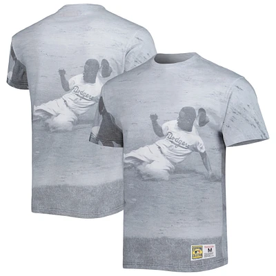 Men's Mitchell & Ness Jackie Robinson Brooklyn Dodgers Cooperstown Collection Highlight Sublimated Player Graphic T-Shirt